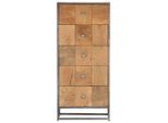 Credenza Con Cassetti 45X30X100 Cm In Legno Massiccio Antico