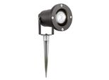 Faretto Da Giardino GU10 Nero Orientabile E Girevole IP44 Con Picchetto A Terra