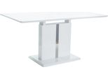 Casa Padrino Tavolo Da Pranzo Di Design Bianco 110-150 X 75 X H. 76 Cm - Tavolo Da Cucina Allungabile - Mobili Da Sala Da Pranzo Di Design
