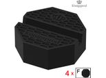 4 X Gomma Jack Pad Universale Adattatore Blocco Di Gomma Piattaforma Di Sollevamento KÖNigsprod, F