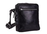 Leonhard Heyden Pelle Borsa A Tracolla Cambridge Body Bag Black Nero