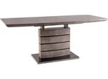 Casa Padrino Tavolo Da Pranzo Grigio / Nero 140-180 X 80 X H. 76 Cm - Tavolo Da Pranzo Allungabile In Look Cemento