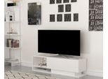 Skye Decor, Damla, Tavolino Per Tv, Bianco, 100 % Slipboard Rivestito In Melamina, 120 X 31,8 X 35 Cm