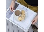 Creative Tops C000317 - Vassoio Con Cuscino E Disegno Di Marmo