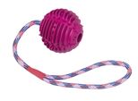 Palla In Gomma Piena Con Corda Palla: 7,5 Cm; Corda: 30 Cm