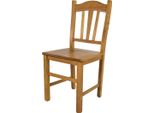 T M C S Tommychairs - Sedia Silvana Per Cucina E Sala Da Pranzo, Struttura Robusta In Legno Di Faggio, Laccata Nel Colore Rovere E Seduta In Legno
