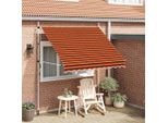 Vidaxl Tenda Da Sole Retrattile A Comando Manuale 250 Cm Arancione E Marrone