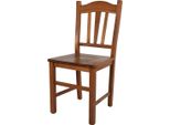 T M C S Tommychairs - Sedia Silvana Per Cucina E Sala Da Pranzo, Struttura Robusta In Legno Di Faggio, Laccata Nel Colore Noce Chiaro E Seduta In Legno
