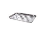 Vassoio Per Grigliate In Acciaio Inox Allgrill 34 X 24 X 2,5 Cm Per Evitare Incendi Di Grasso