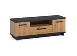 Tavolino Per Tv Delaware – Rovere Artisan / Nero Opaco