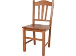 T M C S Tommychairs - Sedia Silvana Per Cucina E Sala Da Pranzo, Struttura Robusta In Legno Di Faggio, Laccata Nel Colore Ciliegio E Seduta In Legno