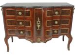 Casa Padrino Cassettiera Barocca Marrone / Oro / Verde 130 X 50 X H. 90 Cm - Cassettiera Artigianale In Legno Massiccio Con 6 Cassetti E Piano In Marmo - Mobili Barocchi