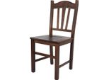 T M C S Tommychairs - Sedia Silvana Per Cucina E Sala Da Pranzo, Struttura Robusta In Legno Di Faggio, Laccata Nel Colore Noce Scuro E Seduta In Legno