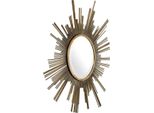 Casa Padrino Specchio Di Design In Ottone Vintage Ø 82 Cm - Specchio Per Armadio - Specchio Per Soggiorno - Specchio Da Parete