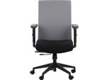 Sedia Da Ufficio Ergonomica Girevole Riverton F/L, Braccioli Regolabili, Seduta Scorrevole (Avanti-Indietro), Nero/Grigio