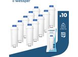 10X Cartuccia Filtro Wessper Aqualunga Per Macchine Da Caffè Delonghi (SER3017 Dls C002)