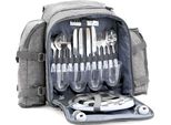 Zaino Da Picnic Campfeuer Per 4 Persone, Set Da Picnic Da 32 Pezzi, Zaino Con Utensili Da Campeggio