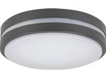 Rabalux 8847 Plafoniera Per Esterni Hamburg, 10W, 4000K, 720Lm, Bianco Antracite, Rotonda, Bianco Neutro, ø200Mm