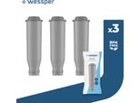 Filtro Acqua Wessper Aquaclaro Compatibile Con Krups, Adatto A Molti Modelli Di Krups, Siemens, Bosch, Aeg, Tefal, Neff, Gaggenau (Confezione Da 3)