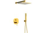 Miscelatore Da Incasso Per Doccia Di Design Con Set Oro