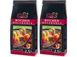 Carbonella Per Barbecue Giro Carbonella Di Faggio Di Qualità Superiore 2X 2,5 Kg
