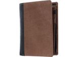 Bruno Banani Pelle Portafoglio Oslo Wallet High Brown / Black Marrone Nero