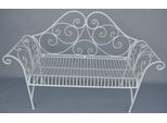 Casa Padrino Panca Da Giardino In Stile Liberty Rustico Bianco 137 X 49 X H. 96 Cm - Panca Nostalgica - Arredo Giardino E Patio