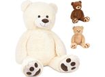 Brubaker Orso Di Peluche Xxl Grande 100 Cm - Peluche Peluche - Bianco