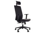 Sedia Da Ufficio Girevole Ergonomica ZN-807-B, Braccioli Regolabili, Poggiatesta, Sedile Scorrevole (Avanti-Indietro), Nero