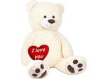 Brubaker Orsacchiotto Xxl 100 Cm Bianco Con Cuore I Love You Peluche Di Peluche