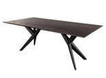 MASSIVMOEBEL24 | Tavolo Da Pranzo In Legno Di Acacia 140X90X76 Marrone Laccato Swiss Edge #05