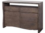 MASSIVMOEBEL24 | Credenza In Legno Di Acacia 131X45X96 Grigio Scuro Laccato Pure Acacia #401
