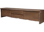 MASSIVMOEBEL24 | Mobile Tv In Legno Di Acacia 220X45X50 Marrone Laccato Pure Acacia #804