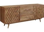MASSIVMOEBEL24 | Mosayk #100 Credenza In Legno Di Acacia - Laccato / Naturale 180X42X75