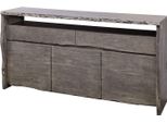 MASSIVMOEBEL24 | Credenza In Legno Di Acacia 191X45X96 Grigio Scuro Laccato Pure Acacia #402