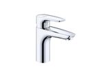 Kludi Pure&Solid Mitigeur Monocommandé Pour Lavabo, Hauteur De Bec 100Mm, Sans Garniture D'éCoulement, Ecoplus, Chrome, 341980575WR4, 341980575WR4