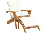 Vidaxl Sedia Da Giardino Adirondack Con Poggiapiedi In Legno Massiccio Di Acacia