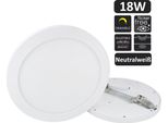 18W Led Panel Aura Easy Fix Dimmable IP20 Faretto Da Incasso Luce Da Incasso A Superficie Bianco Neutro 4000K Plafoniera Rotonda Senza Cornice