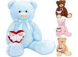 Brubaker Xxl Orsacchiotto 100 Cm Azzurro Con Un Angelo Senza Ali Si Chiama Mamma Cuore Peluche Peluche Peluche