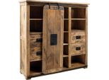 MASSIVMOEBEL24 | Railway #162 Credenza In Legno Di Mango - Laccato / Natur 142X45X147