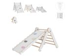 Struttura Di Arrampicata Per Interni Mamoi®, Triangolo Di Arrampicata In Legno Con Scivolo, Torre Di Arrampicata Con Tavola Di Scorrimento, Arco Di Arrampicata Con Scivolo Per Bambini, Arco In Legno Per Parco Giochi Da 1/2/3 Anni