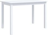 Syfax™ Tavolo Da Pranzo Bianco 114X71X75Cm In Legno Massello Di Hevea