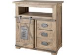 MASSIVMOEBEL24 | Railway #310 Credenza In Legno Di Mango - Laccato / Whitewash 80X45X85