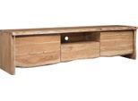 MASSIVMOEBEL24 | Mobile Tv In Legno Di Acacia 191X45X50 Acacia Naturale Laccato Pure Acacia #702