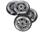 Set Di Ruote Nere Inpoliuretano72X24 + Cuscinetti ABEC9 Nils Extreme