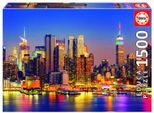 Educa - Puzzle Di Manhattan Di Notte 1500 Pezzi