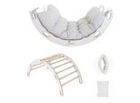 Mamoi® Arco Di Arrampicata Con Cuscino, Cuscino Per Dondolo Arcobaleno In Legno, Triangolo Di Arrampicata, Arrampicata Per Bambini, Arco In Legno Per Bambini, Parco Giochi, Struttura Per Arrampicata