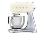 SMEG Küchenmaschine, Knetmaschine Rührmaschine mit Knethaken, 800,00 W, 4,80 l Schüssel ( Creme )