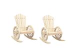 Sedie A Dondolo Adirondack 2 Pezzi. Legno Di Abete Massiccio