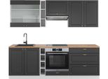 Vicco Cucina Componibile Fame-Line, 235 Cm , Pt Rovere, Antracite-Oro/Bianco